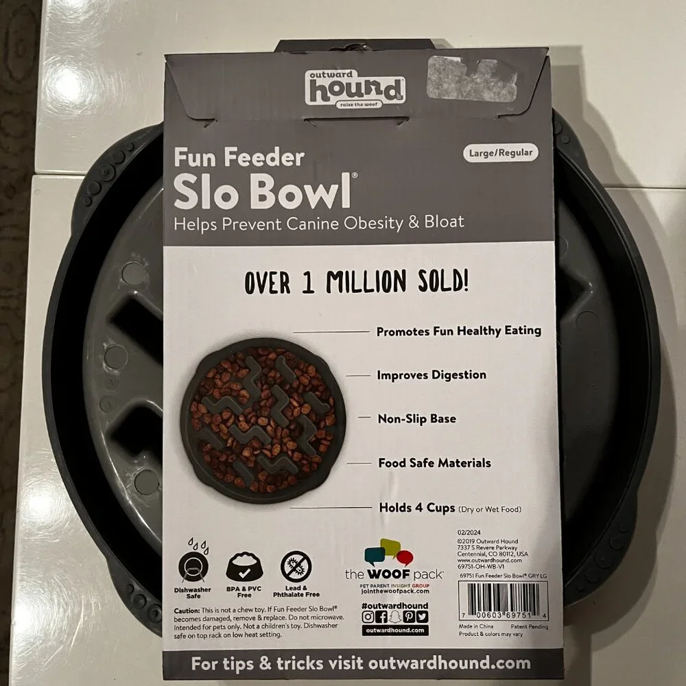 Fun‎ Feeder Slo Bowl - Prevents Canine Obesity & Bloat (large/new) (dog bowl)